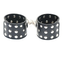 ankle-cuffs-black-with-mettal-caps
