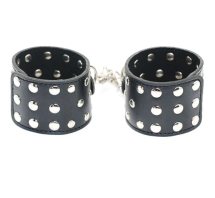 ankle-cuffs-black-with-mettal-caps