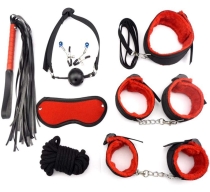 set-accesorii-fetish-play-hard-8pcs-red