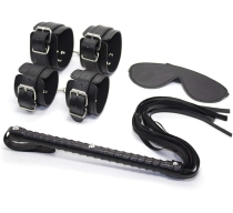 set-accesorii-fetish-basic-bondage-4pcs-black