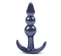 oh-pleasure-anal-plug-with-beads-in-black-color