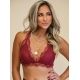 Eross top V Neck Bralette M Red Wine