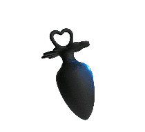 dildo-anal-heart-handle-black