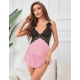 Babydoll Eross Stich XL/XXL Roz/Negru